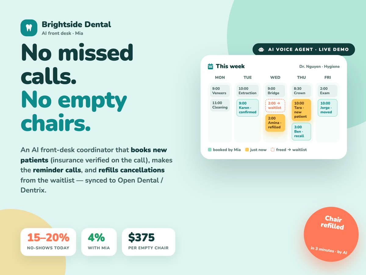 Brightside Dental — AI front desk