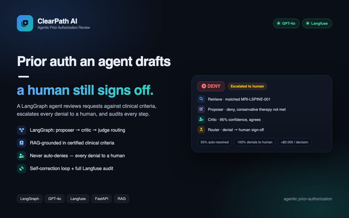ClearPath AI — agentic prior-authorization review