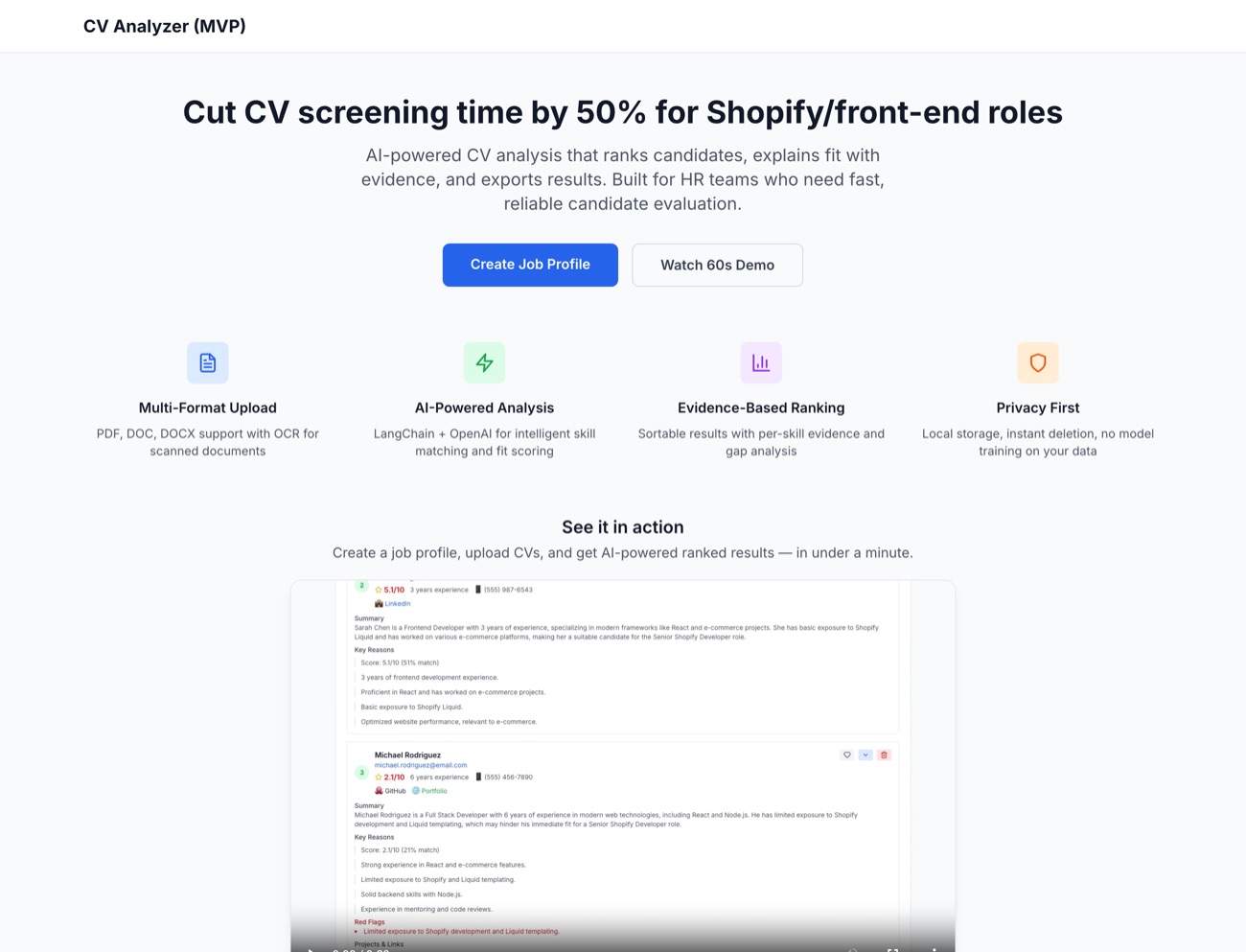 CV Analyzer