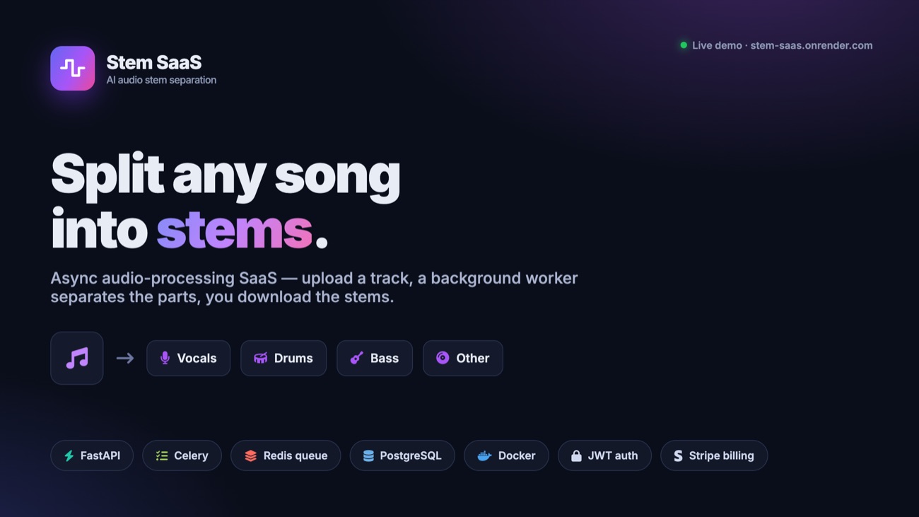 Stem SaaS backend